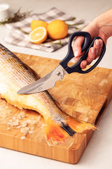 Tijera Trinchante en Acero Inoxidable y Mango de Polipropileno Negro