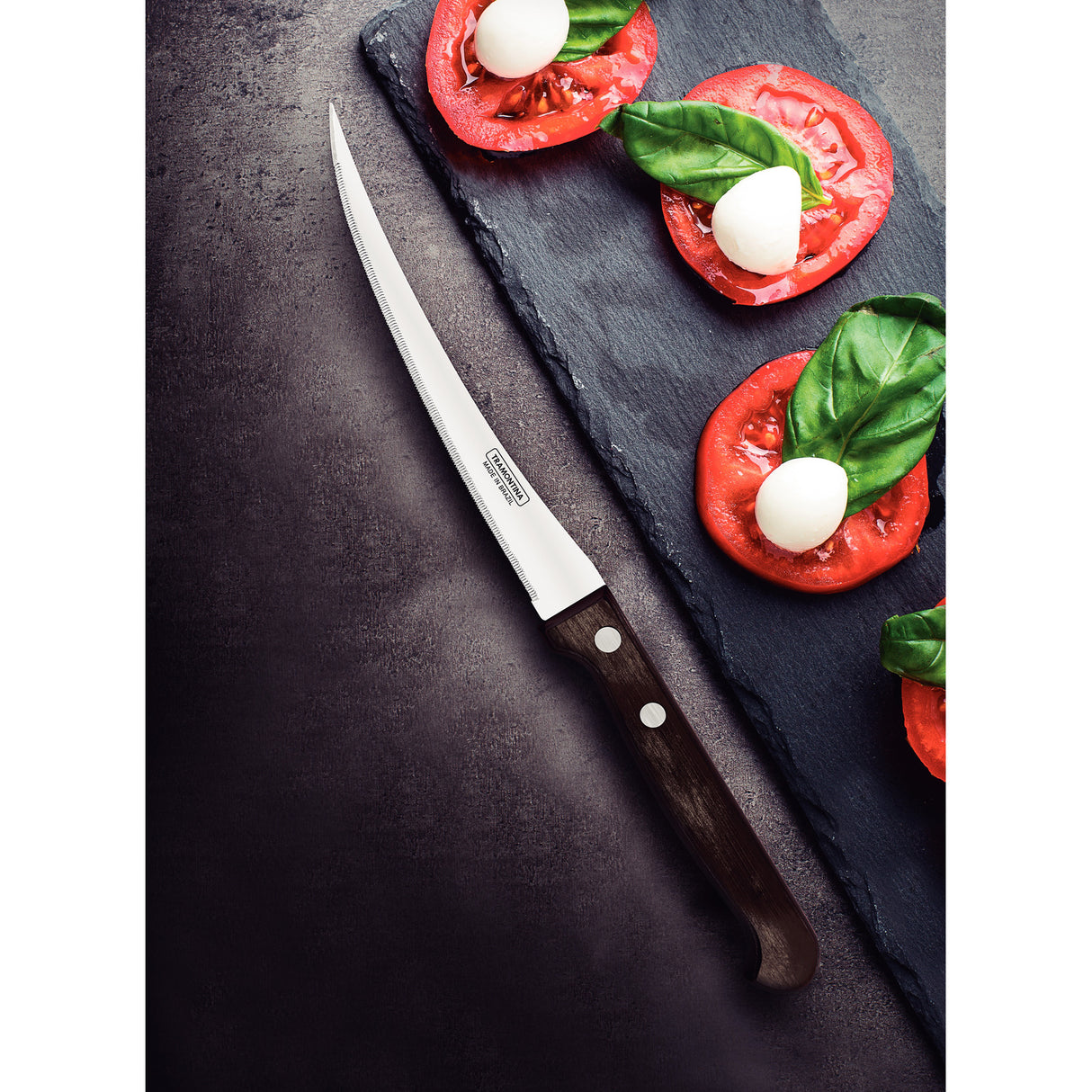 Tramontina Cuchillo de Tomates y Frutas Polywood Castaño 13 cm