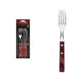 JUEGO DE TENEDORES P/CARNE 6PZAS. - POLYWOOD FSC ROJO