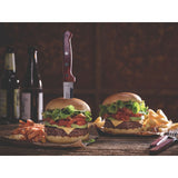 JUEGO DE CUCHILLOS PARA CARNE/BBQ JUMBO 12CM 6PZAS. - POLYWOOD FSC ROJO