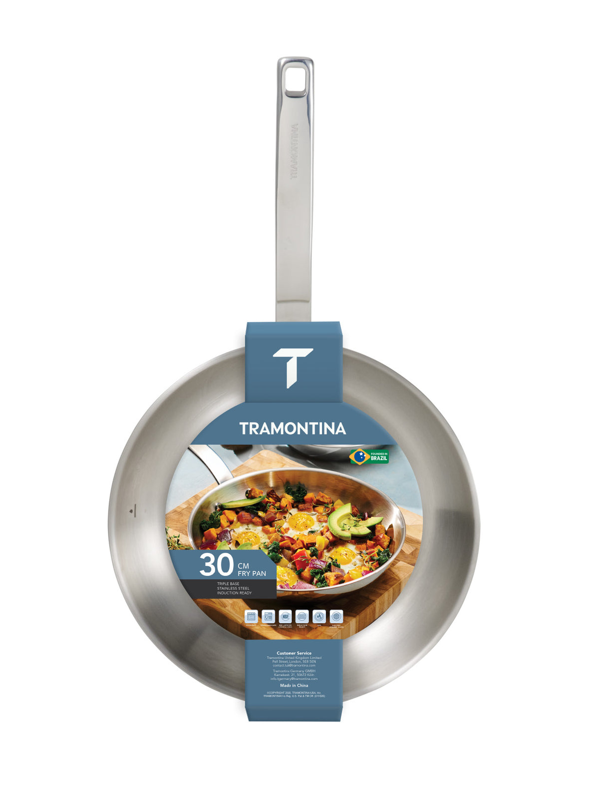 Tramontina Sartén de Acero Inoxidable Tempo 30 cm