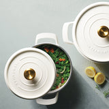 Tramontina Cocotte con Tapa de Hierro Fundido Esmaltado Latte 22 cm