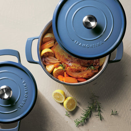 Tramontina Cocotte con Tapa de Hierro Fundido Esmaltado Azul 26 cm