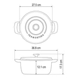 Tramontina Cocotte con Tapa de Hierro Fundido Esmaltado Azul 26 cm