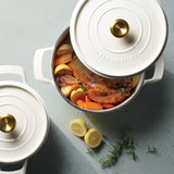 Tramontina Cocotte con Tapa de Hierro Fundido Esmaltado Latte 26 cm