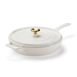 Tramontina Sartén con Tapa de Hierro Fundido Esmaltado Latte 30 cm - 3,8 L