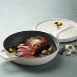 Tramontina Sartén con Tapa de Hierro Fundido Esmaltado Latte 30 cm - 3,8 L