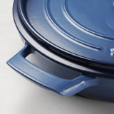 Tramontina Cazuela Baja con Tapa de Hierro Fundido Esmaltado Azul 30 cm - 3,8 L