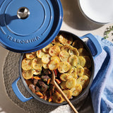 Tramontina Cazuela Baja con Tapa de Hierro Fundido Esmaltado Azul 30 cm - 3,8 L