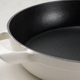 Tramontina Cazuela Baja con Tapa de Hierro Fundido Esmaltado Latte 30 cm - 3,8 L