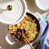 Tramontina Cazuela Baja con Tapa de Hierro Fundido Esmaltado Latte 30 cm - 3,8 L