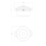 Tramontina Juego de Ollas de Hierro Fundido Esmaltado Apilables Latte 3 piezas