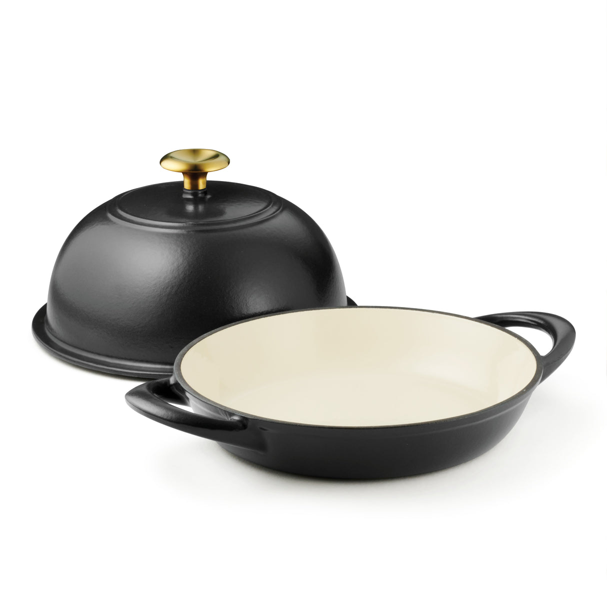 Tramontina Cazuela Horno para Pan de Hierro Fundido Esmaltado Negro 24 cm