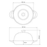 Tramontina Cazuela Horno para Pan de Hierro Fundido Esmaltado Negro 24 cm