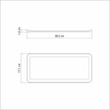 Bandeja rectangular de acero inoxidable alto brillo 38x17 cm, Quadrata