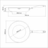 Tramontina Sartén Tri-Ply Grano de Acero Inoxidable 28 cm