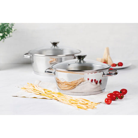 Tramontina Cacerola en Acero Inoxidable y Fondo Triple Allegra 24 cm