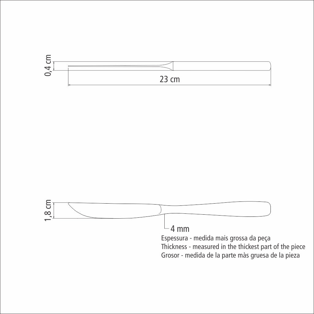 Tramontina Cuchillo Chuletero de Acero Inoxidable Amazonas 12 unidades