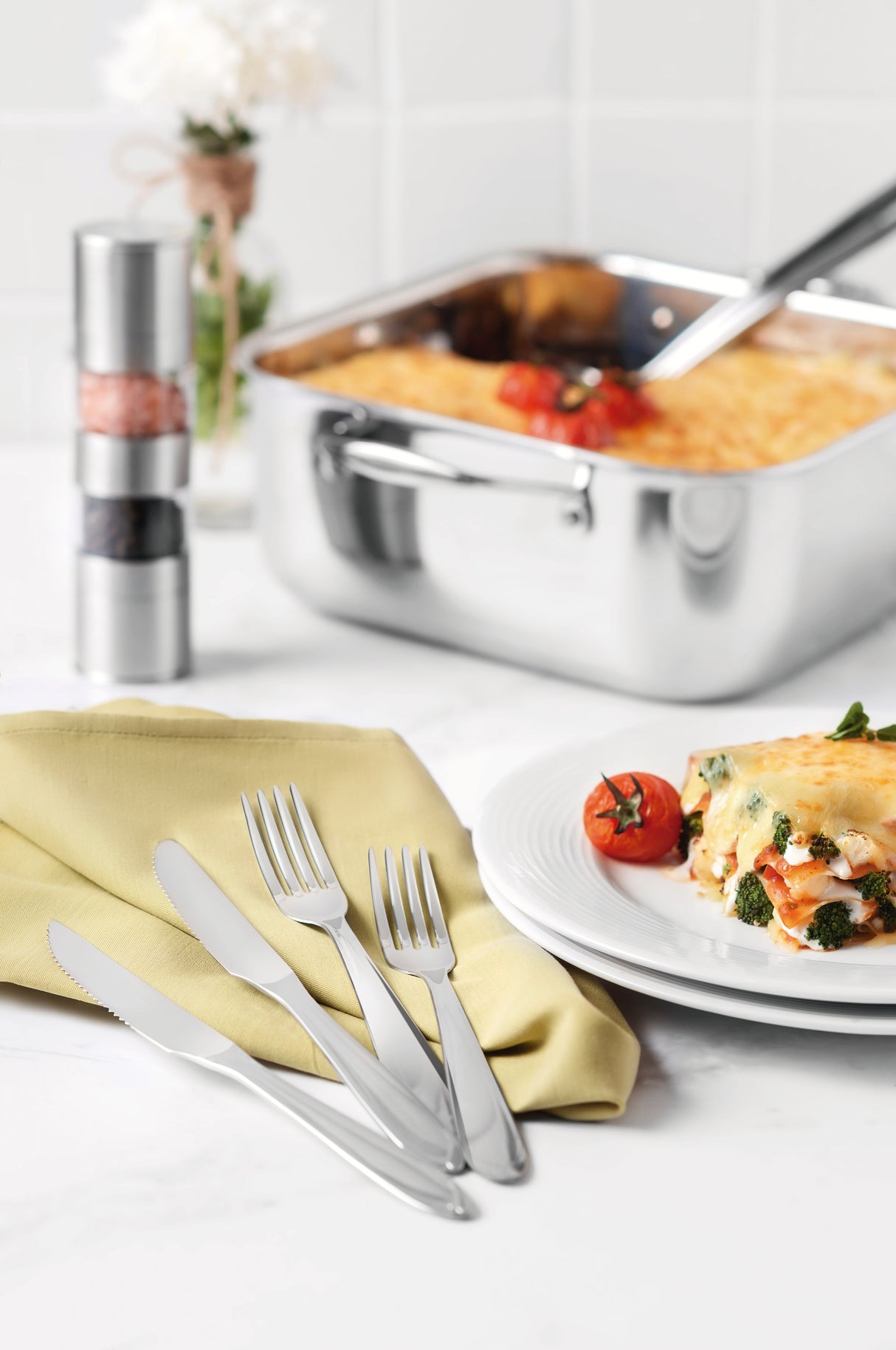 Tramontina Juego de Cubiertos de Acero Inoxidable Laguna 16 piezas