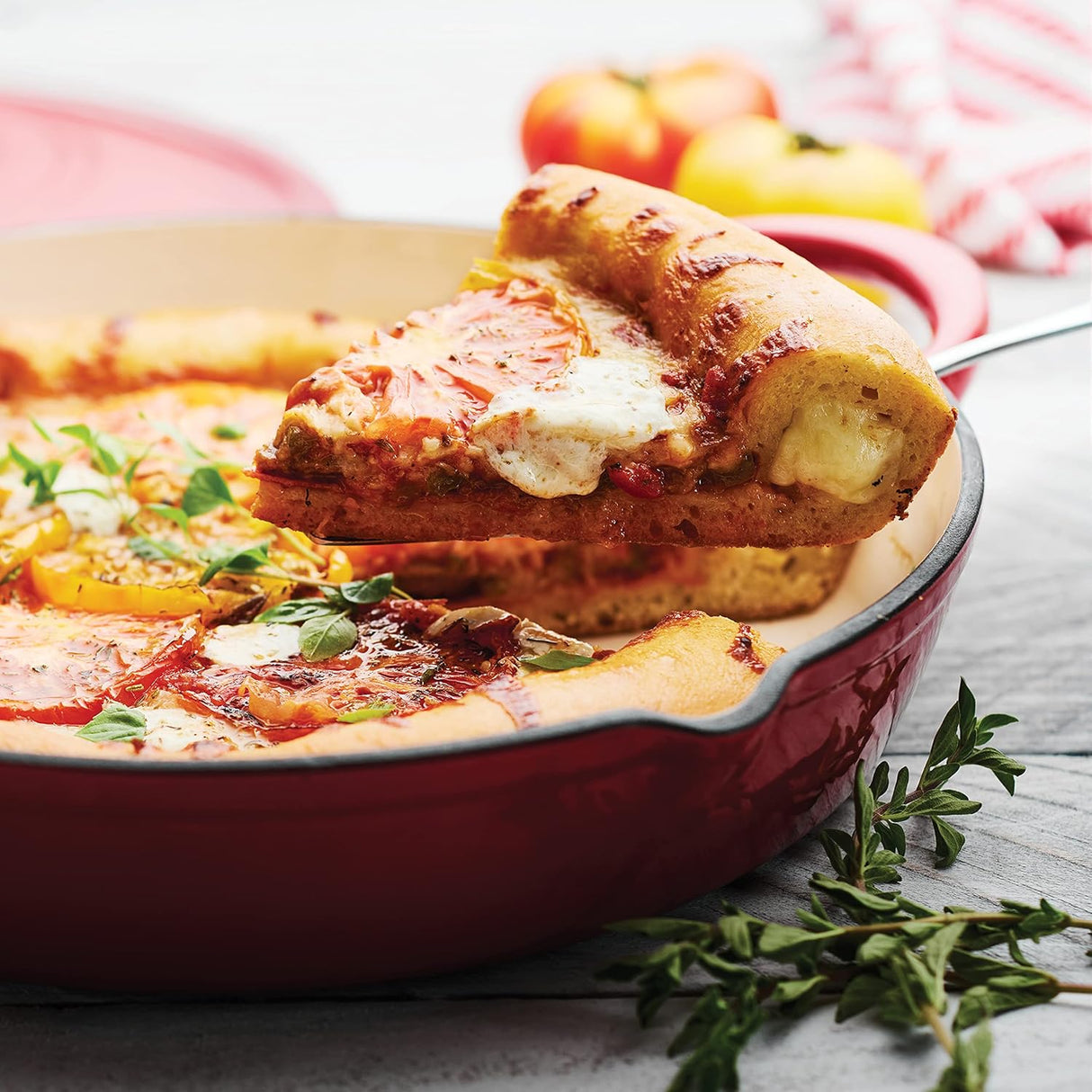 Tramontina Cazuela Baja de Hierro Fundido Esmaltado Rojo 30 cm 3,8L