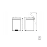 CUBO DE BASURA 20l.