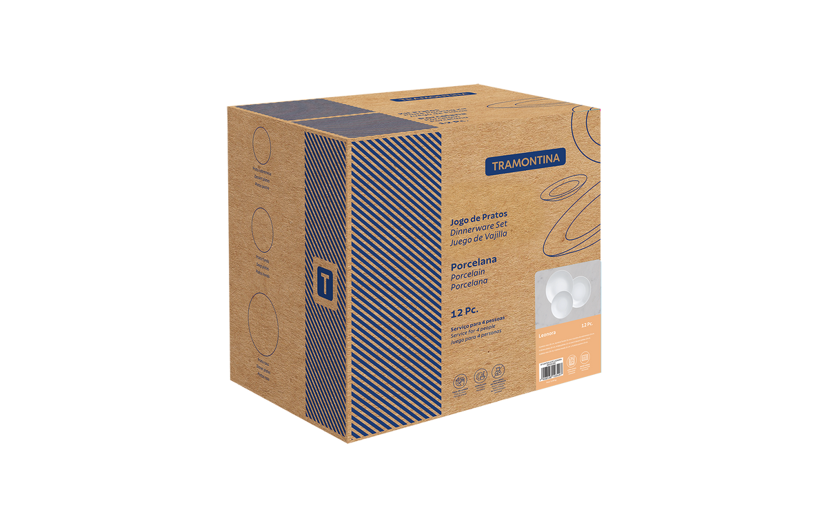 Juego de Vajilla en Porcelana Leonora 12 Piezas