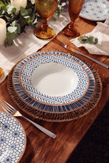 Tramontina Plato Hondo en Porcelana Abstracta 23 cm 12 unidades