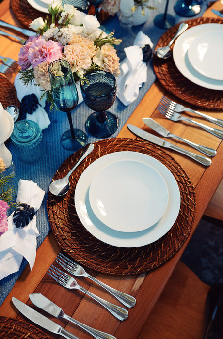 Platos Llanos de porcelana Sophia 28 cm 6 unidades