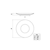 Juego de Platos Llanos en Porcelana Leonora 25 cm 6 Piezas