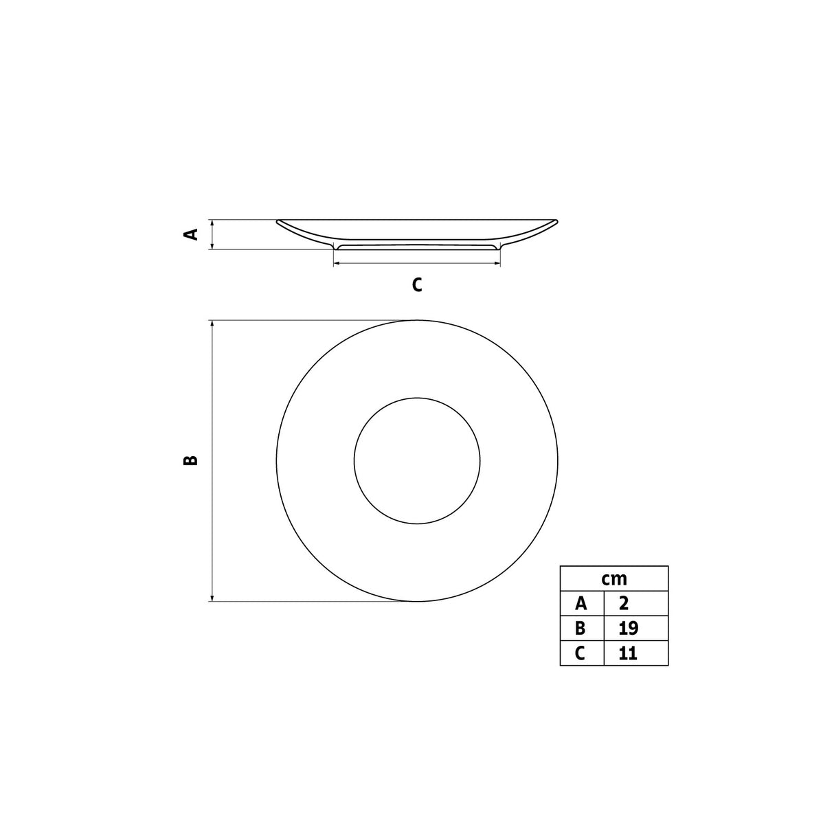 Juego de Platos de Postre en Porcelana Leonora 19 cm 6 Piezas