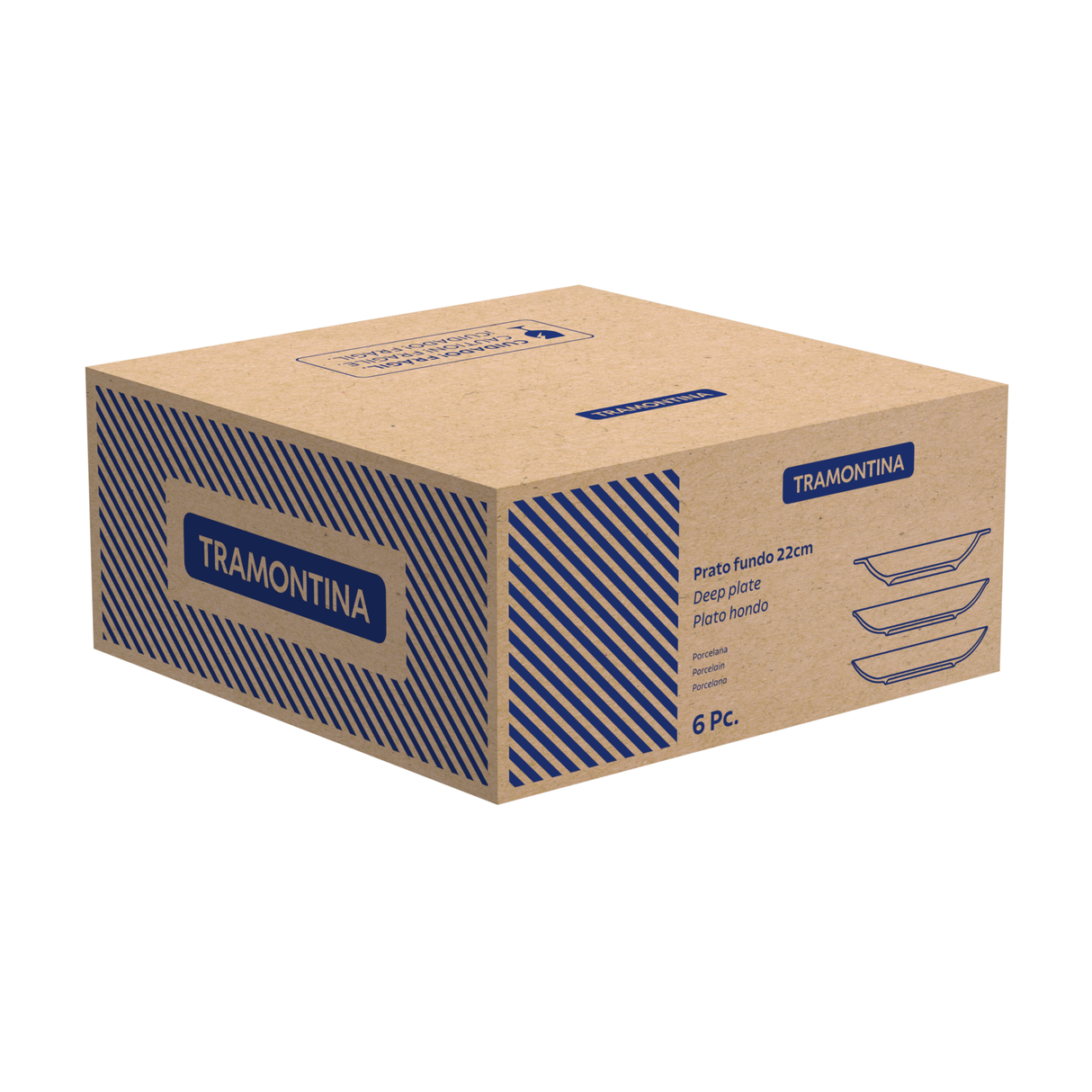 Juego de Platos Hondos en Porcelana Leonora 21 cm 6 Piezas