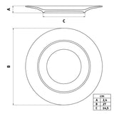Juego de Platos Llanos de porcelana Ingrid 27 cm, 6 piezas