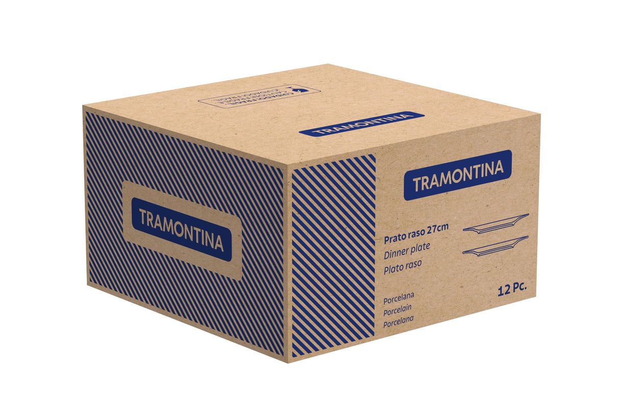 Tramontina Plato Llano en Porcelana Atalaia MaxForce 27 cm 12 unidades
