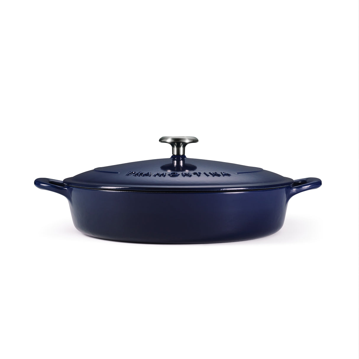 Tramontina Cazuela Baja de Hierro Fundido Esmaltado Azul Bestow 30 cm 3,8L