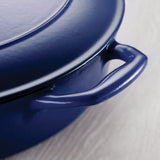 Tramontina Cazuela Baja de Hierro Fundido Esmaltado Azul Bestow 30 cm 3,8L