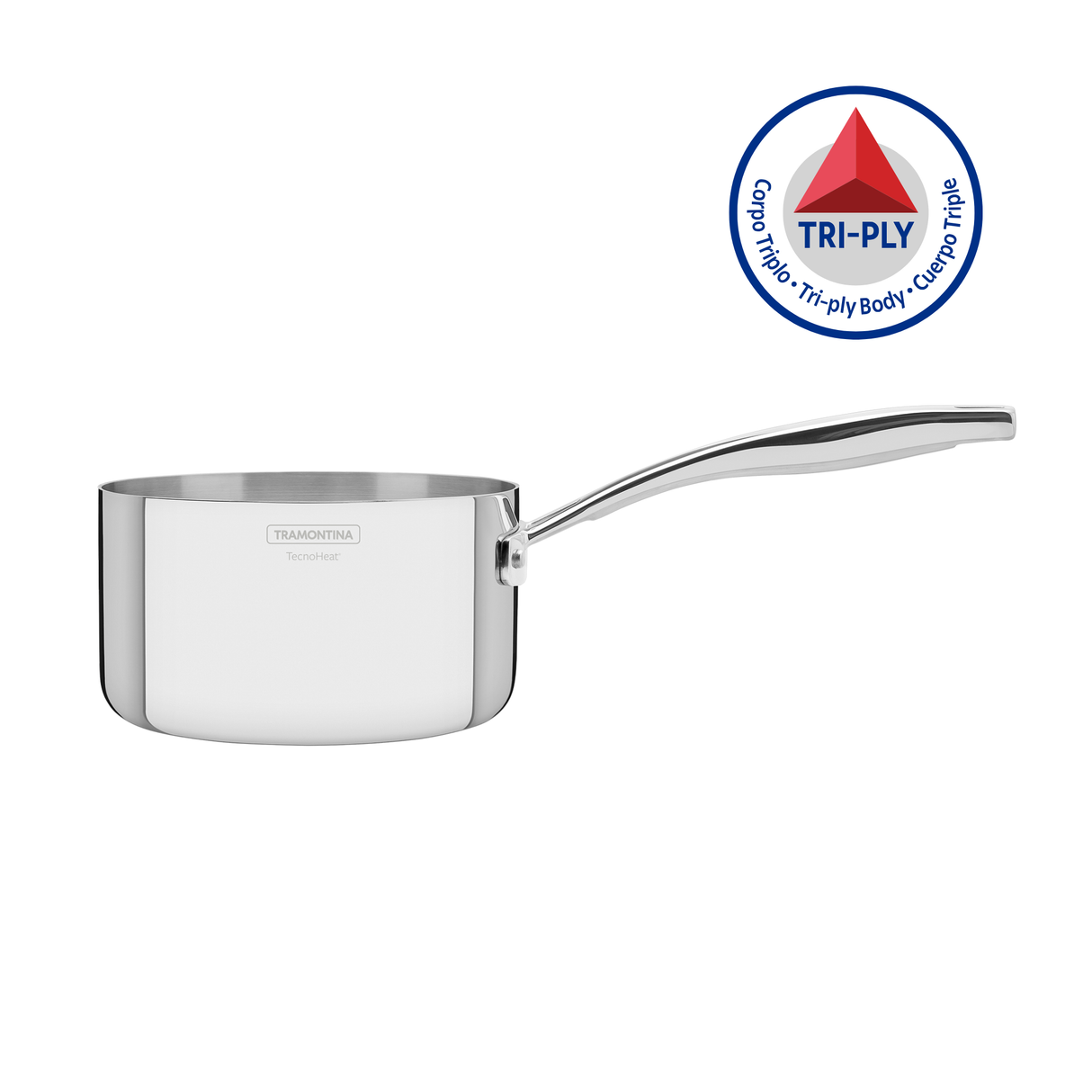 Tramontina Cazo de Acero Inoxidable Sin Tapa Tri-Ply Grano 18 cm 2,2L