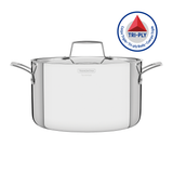 Cacerola Honda Tri-Ply Grano de Acero Inoxidable 24 cm