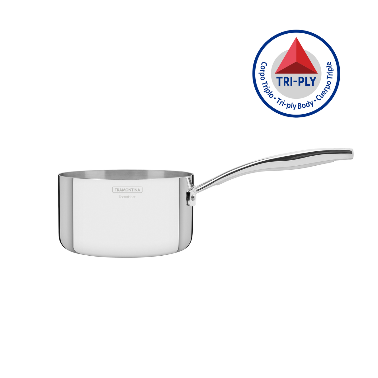 Tramontina Cazo de Acero Inoxidable Sin Tapa Tri-Ply Grano 16 cm 1,7L