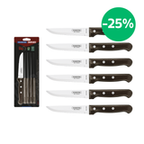 Tramontina Juego de Cuchillos para Carne Jumbo Polywood Castaño 12 cm 6 piezas